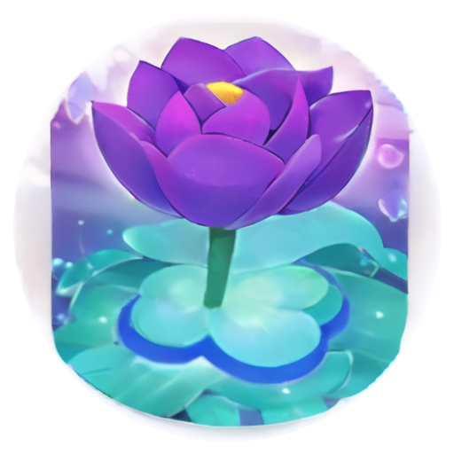 00080-1114962387-q skill icon,8k,high quality,aqua theme,no humans, flower, purple flower, glowing, solo, pokemon (creature), border_.png